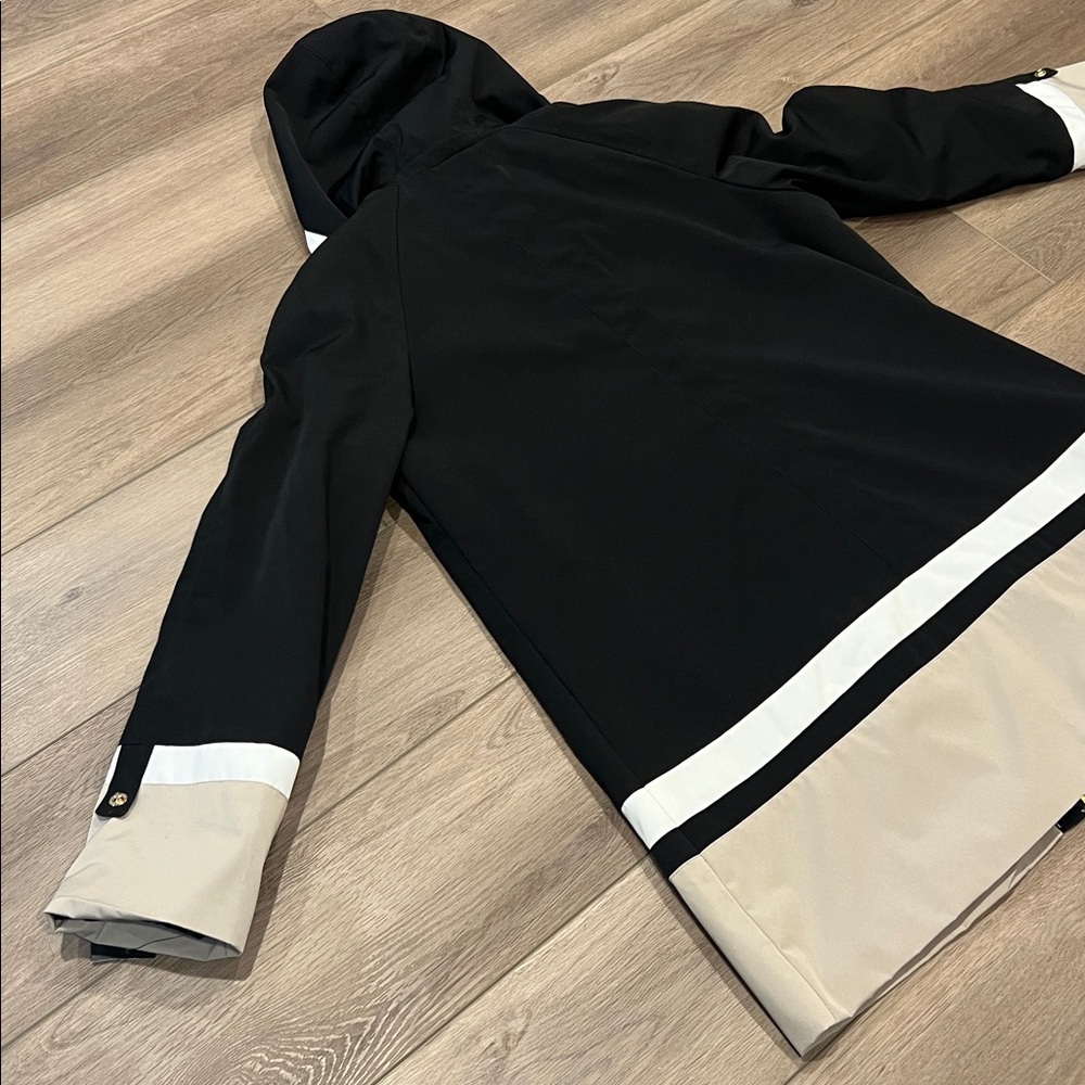 NWT Jones New York Black/Cream Jacket Size Large Rain Waterproof Lightweight - Picture 15 of 16